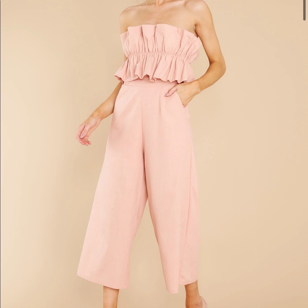 Can you believe this blush jumpsuit